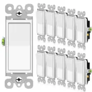 3-Way Single-Pole Decorator Paddle Rocker Wall Light Switch On/Off Interrupter