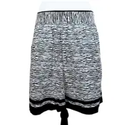 NWT ANN TAYLOR LOFT Skirt, Black White Zebra Striped 100% Cotton Work Career, 6