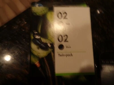genuine HP 02 double pack ink cartridges