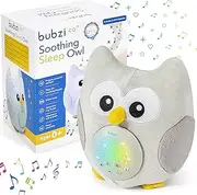 Bubzi Co Baby Toys Owl White Noise Sound Machine, Toddler Sleep Aid Night Light, Unique Baby Girl Gifts & Baby Boy Gifts, Baby Shower Gifts, Portable Baby Soother, New Baby Gift, Gender Neutral