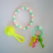 Three vintage-look baby toys for Ellery Kish doll - Nursery diorama - Set 3