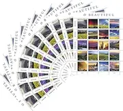O Beautiful 10 Sheets of 20 USPS First Class Postage Stamp Natural America Skies Grain Mountains Plains Sea Celebration Wedding (200 Stamps)
