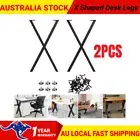 2pcs Table Legs Coffee Dining Table Leg Steel Industrial X-Shape Desk Legs 28"