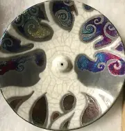 Tree of Life Incense Burner, Raku Pottery handmade & hand signed - NEW