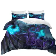 Cool Fantasy Purple Dragon of Fate Quilt Cover