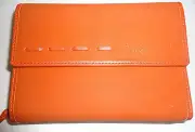 Kenneth Cole Reaction Ziparound Genuine Leather Wallet,Tangerine