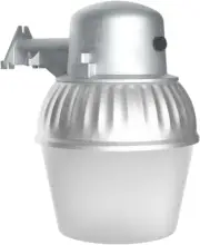Lithonia LED Outdoor Flood Light, Dusk to Dawn Security Light, Gray