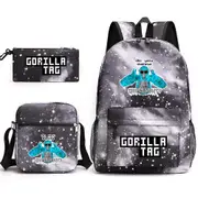 Gorilla Tag monke School Bag Backpack Pencil Case Shoulder Bag Three-piece Set _33