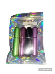 4pcs 5ml Mini Refillable Travel Portable Perfume Atomizer Bottle Spray Pump Case
