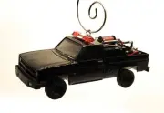 Christmas Ornament for 1982 Chevy K20 Scottsdale Fire Black