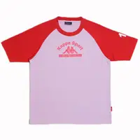 在飛比找ETMall東森購物網優惠-KAPPA義大利小朋友吸濕排汗速乾彩色圓領衫 紅 粉紅色 G