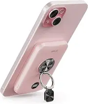 iWALK Magnetic Power Bank 10000mAh, Ultra-Compact 15W Wireless Portable Charger with Ergonomic Grip & Ring Holder, PD 20W Fast Charging Battery Pack ONLY Compatible with iPhone 15/14/13/12 Series