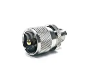 GIZWIZ RF Coax Adapter Mini UHF Female Jack to PL-259 UHF Male Plug 2pcs Pack