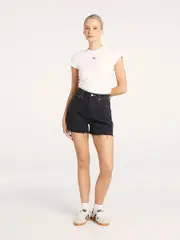 High Relaxed Short Hollaback Black