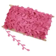 44 Yards Rose Red Leaf Ribbon, Leaves Trim Rope Leaf String, Style 7