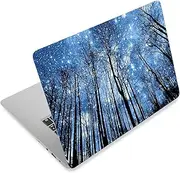 Laptop Stickers Decal,12 13 14 15 15.6 inches Netbook Laptop Skin Sticker Reusable Protector Cover Case for Toshiba Hp Samsung Dell Apple Acer Leonovo Sony Asus Laptop Notebook (Trees & Starry Sky)