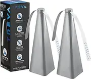 Treva Chemical Free Bug Fan, Fly Deterrent with Holographic Blades to Clear Bugs, Mosquitoes, and Flies, Battery Powered Fly Fan (2, Silver)