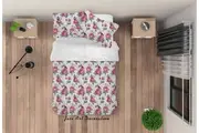 3D Roses Flowers Birds Pattern Quilt Cover Set Bedding Set Duvet Cover Pillowcases WJ 1486
