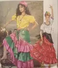 SEWING PATTERN Butterick 4889 GYPSY FLAMENCO FORTUNE TELLER COSTUME sz XS-MED