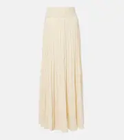 [Christopher Esber] Christopher Esber Linen and silk-blend maxi skirt AU 8 beige
