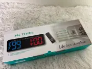 Seesii Gym Timer LED Workout Clock Count Down/Up Clock Metal Stopwatch w/ Remote
