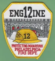 PHILADELPHIA ENGINE COMPANY 12 FIRE PATCH MANAYUNK