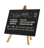 Wooden 8.5x11 Inch Mini Easel Chalkboard Frame for Restaurant, Office, Wedding