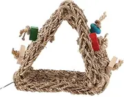 Abaodam Rustic Rattan Bird Hammock Nest for Parrots Cozy Sleeping Bed Swing for Birds for Budgies Cockatiels and More Bird Cage Accessory