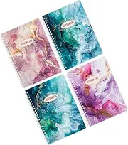 minkissy Pack Marble a Notebook Spiral Bound Lined Diary Planner for Students Teachers and Office Supplies