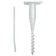 In-Ground Parasol Base with Rod 16x16x52 cm Steel vidaXL