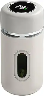 Glass Tumblers,280ml Reusable Glass Bottles | Portable Tea Cup Anti-Fall Tumbler with Real-Time Temperature Display for Restaurant Camping Picnic Home Gym Daily Use Work