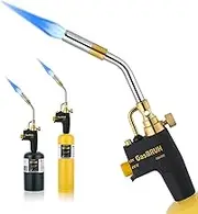 Propane torch Head with Igniter, High Intensity Torch Head, Trigger Start Gas Torch, Mapp Gas Torch Head,Map Gas Torch Kit,Soldering Torch,Blow Torch Fuel by Propane,MAPP, MAP PRO (CSA,With Gas Valve)