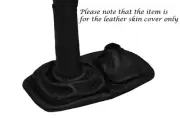 BLACK LEATHER GEAR BOOT COVER FITS LAND ROVER DEFENDER 07-14 OVER RUBBER