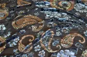 2.8 yd/ Vintage Mulberry Silk velvet Devore fabric Luxury Uzbek Oriental cloth