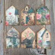House Tags - Junk Journal Ephemera - Pocket Inserts - Note Cards -Art Journal -