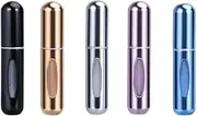 Portable Mini Refillable Perfume Atomizer Bottle, Refillable Perfume Spray, Atomizer Perfume Bottle, Scent Pump Case for Traveling and Outgoing, 5ml Multicolor Perfume Spray (5 pcs) Bright Color