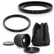 46mm Super wide Fish Eye 0.18x lens, MCUV Filter for JVC GZ-HD7 MG555 HD3 Camera