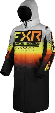 FXR Warm-Up 2023 Snowmobile Coat, black-grey, Size 2XS for Men Black Grey
