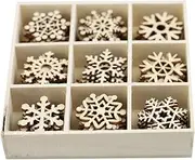SEWACC Unique Wooden Xmas Tree Decorations Handmade Snowflake Pendants Craft Kit