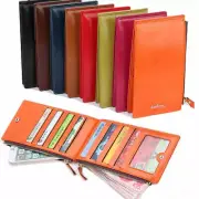 Women's Long Clutch Leather Multi Card Wallet Card Holder Phone Billfold Gifts