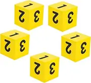 FELTECHELECTR 5pcs Eva Dice for Teaching for Board Games Party Activities Fun Safe Dice for Indoor Outdoor Use for Family Gatherings Theme Parties