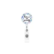 4 Piece Christmas Retractable Nurse Badge Reel Clip Cute Badge Holder Students Doctor ID Card Holder