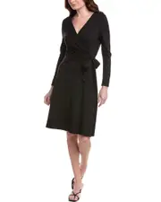 Jude Connally Farrah Ponte Faux Wrap Dress