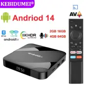 Android 14 TV Box Bluetooth 5.2 ATV 8K 4K Set Top Box 4GB 64GB AV1 S905W2 Quad C