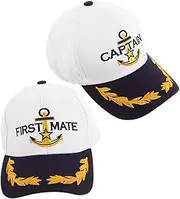 [GLSTOY] Retro Captain Hat Lightweight Breathable Baseball Cap Sun Hat for Men Navy Marine Cap for Outdoor Activities