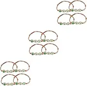 SHERCHPRY 3sets Charm Bracelets for Women Hand Woven Bead Bracelet Adjustable String Jewelry for Daily Wear 4pcs*3
