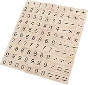 EPIGEIST Early Education Math Toys 100pcs Wooden Number Tiles Learning Small Number Tiles for Boys and Girls