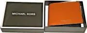MICHAEL KORS Andy Men's Billfold Folding Wallet Luggage Saffiano Leather + BOX