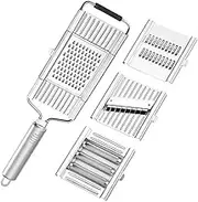 Stainless Steel Grater, Three Blades can be exchanged, Multi-Function Vegetable Cutting-Four-Piece Suit