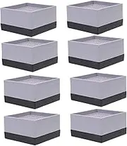 Homoyoyo Plastic Bed Risers 8 Pcs Set for Furniture Couches Tables Chairs Beds Cabinets